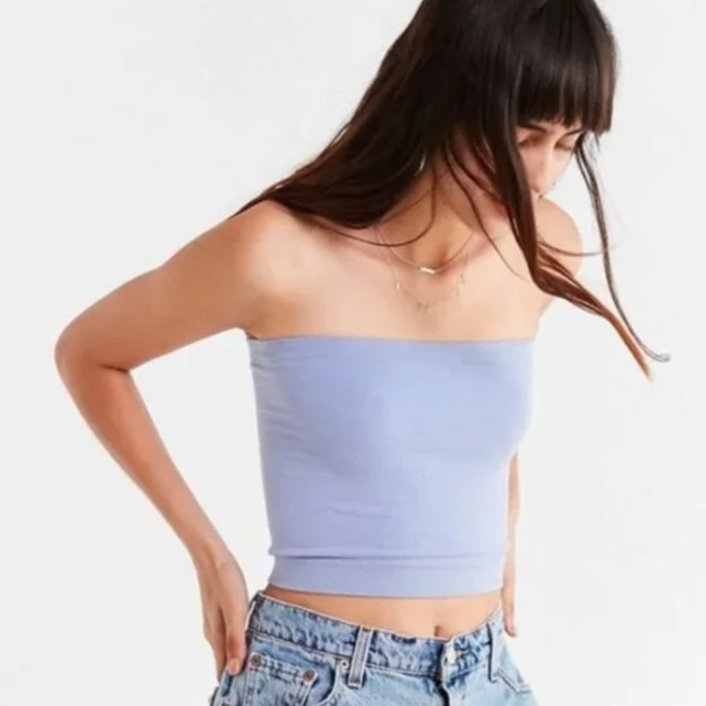 Out From Under Markie Seamless Tube Top in Light Blue - size M